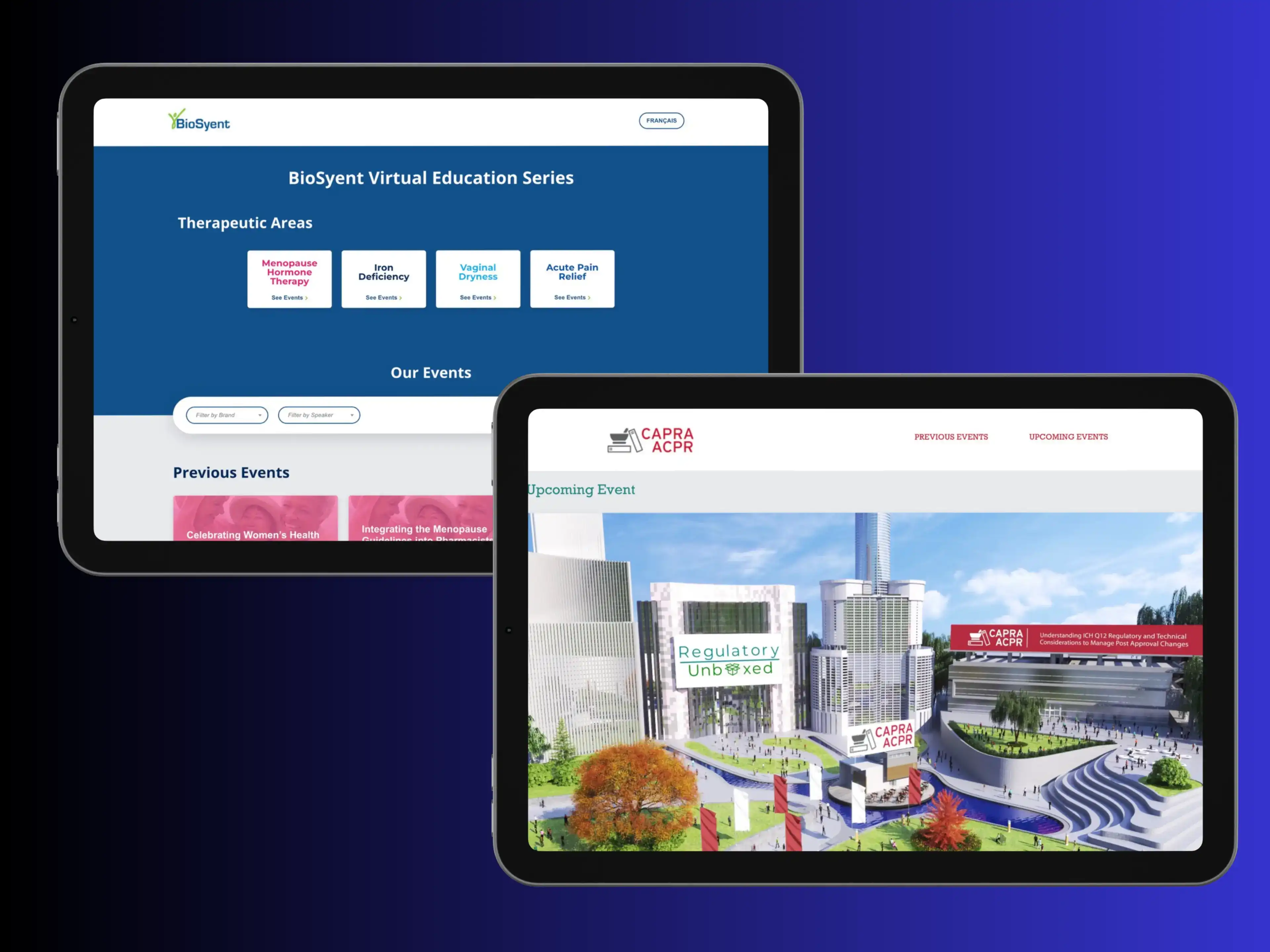 Lampyon virtual healthcare conference platform interface
