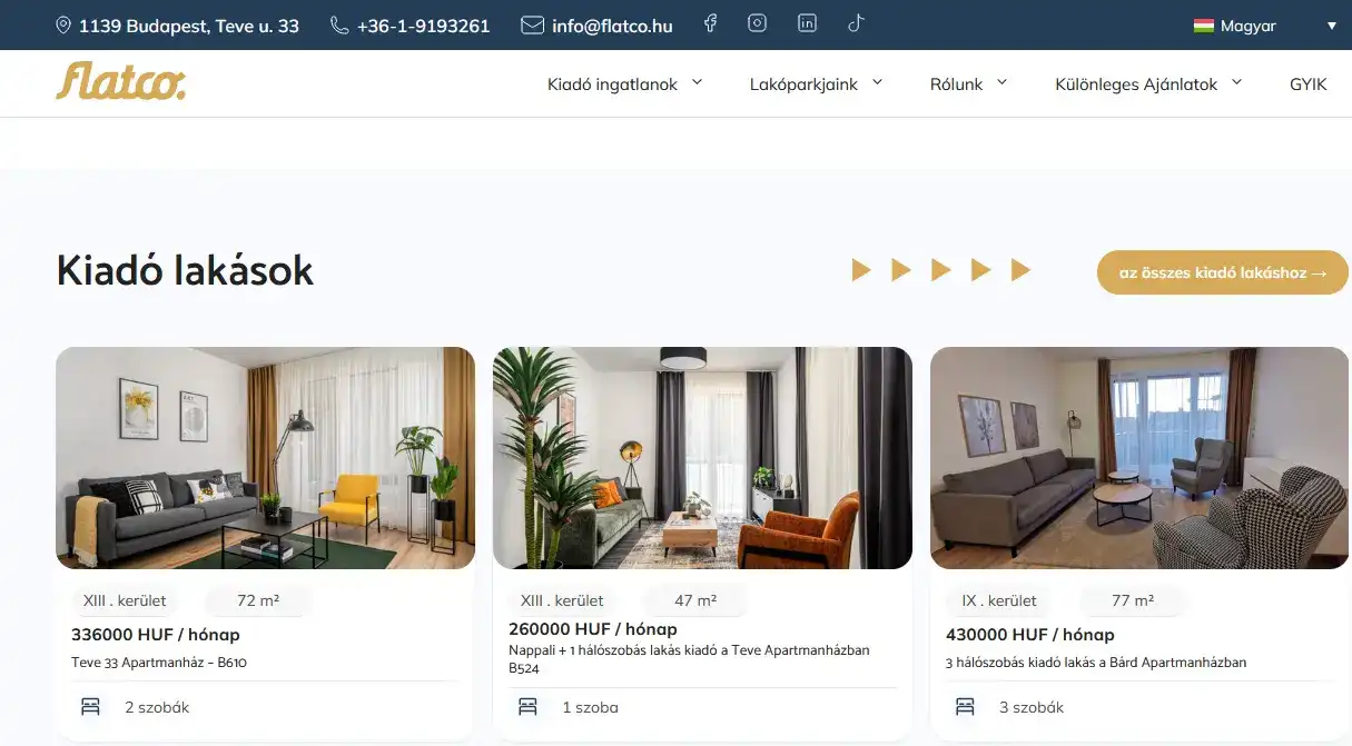 Flatco apartment and bill tracking interface