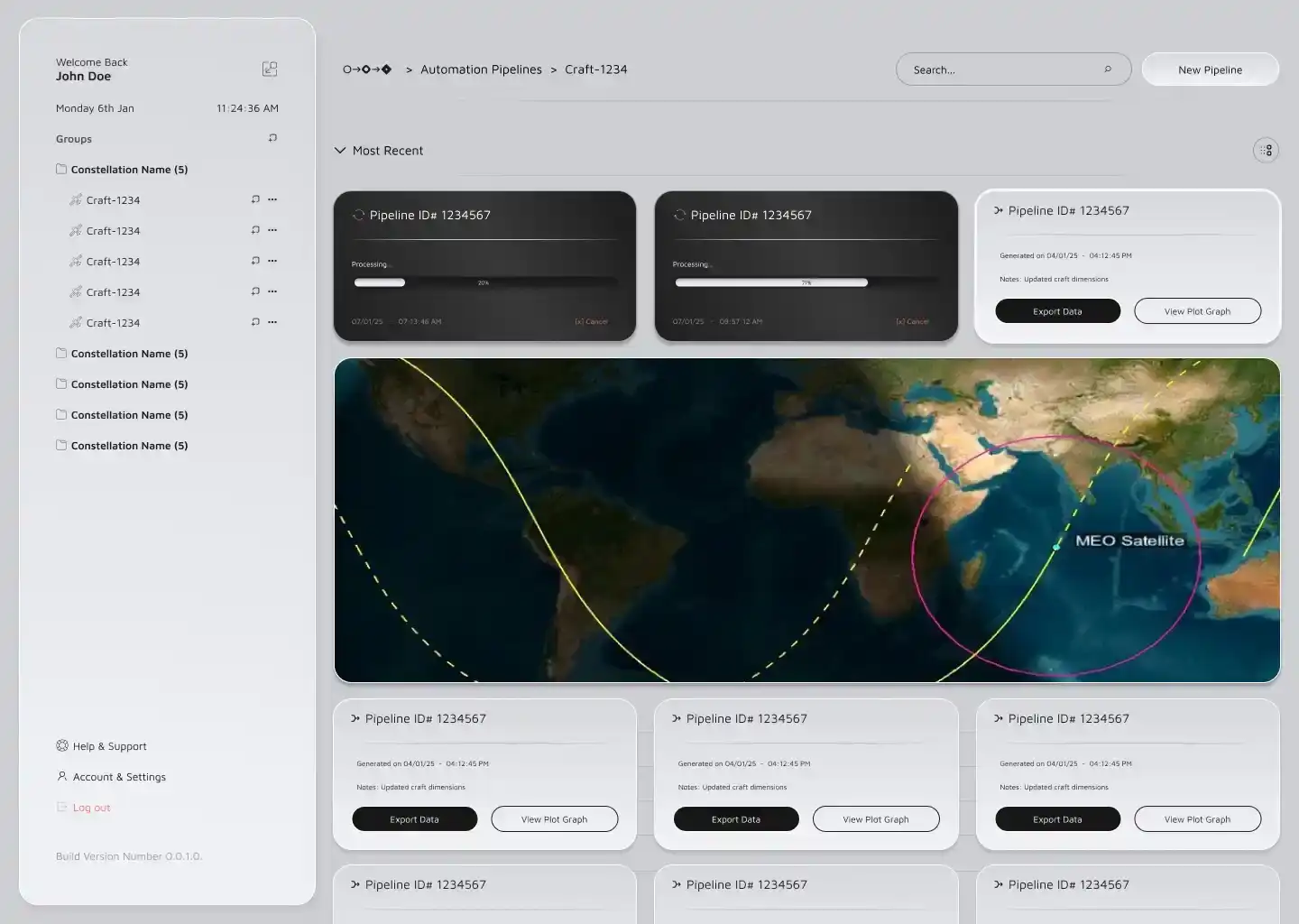 Luna Space scheduling and planning screen for managing day-to-day tasks
